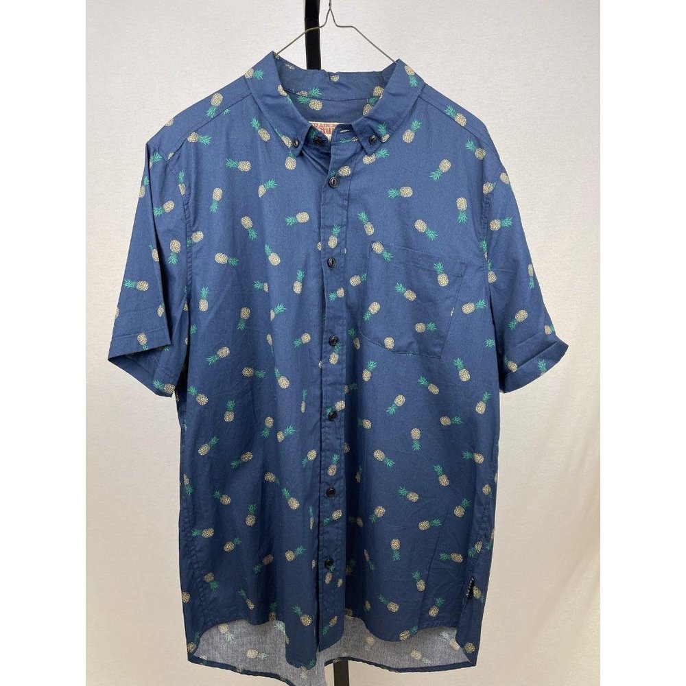 Men's Trademark Navy Short-sleeve Button Downs
